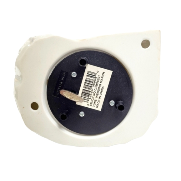 Porcelain Bride & Groom First Dance Musicial Figurine / Plays the Wedding March - Picture 7 of 7